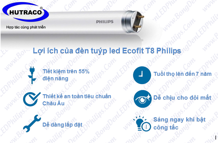Lợi ích của bóng đèn Philips LED Tube EcoFit 16W