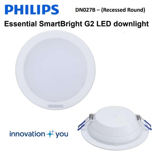 Bộ đèn downlight ân trần LED Philips DN027B LED6/NW D90 RD
