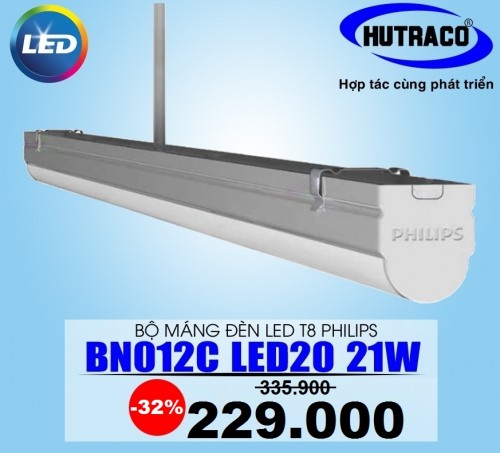 Bộ máng đèn LED Philips T8 BN012C LED20 21W L200