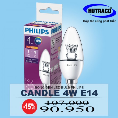 Bóng đèn Philips LED Bulb Candle 4W 2700K