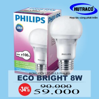 Bóng đèn Philips LED Bulb EcoBright 8W E27