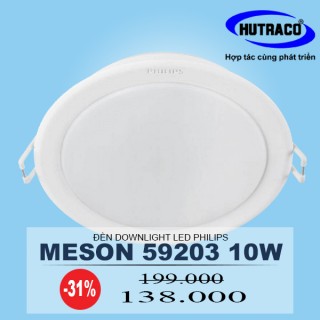Đèn Downlight âm trần LED Philips Meson 59203 10W Ø125